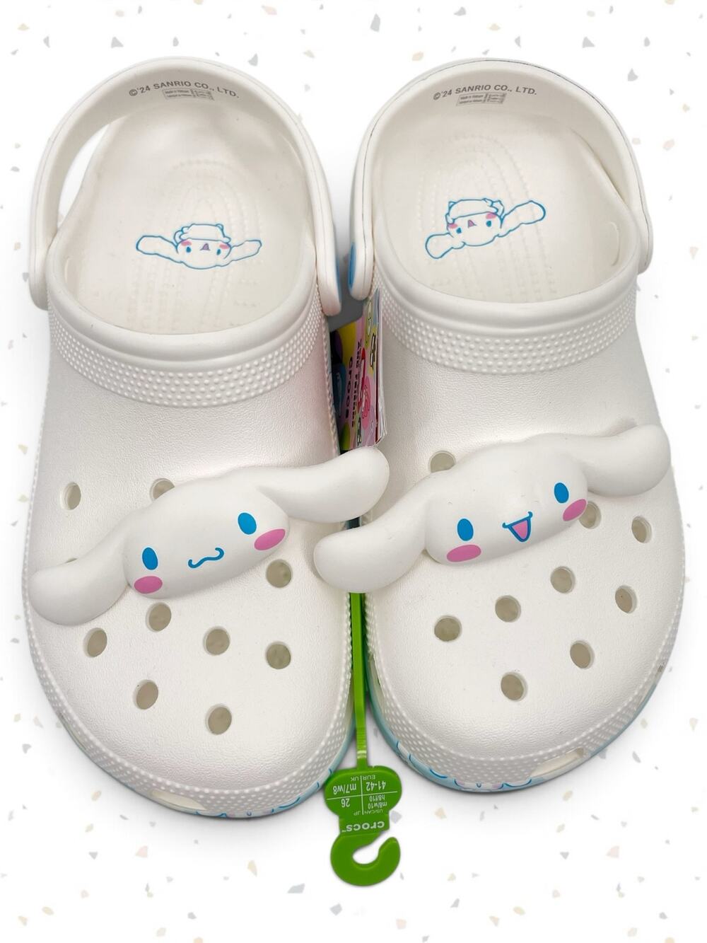 Crocs Cinnamoroll Classic Clog Hello Kitty and Friends White Blue Size 10 NEW